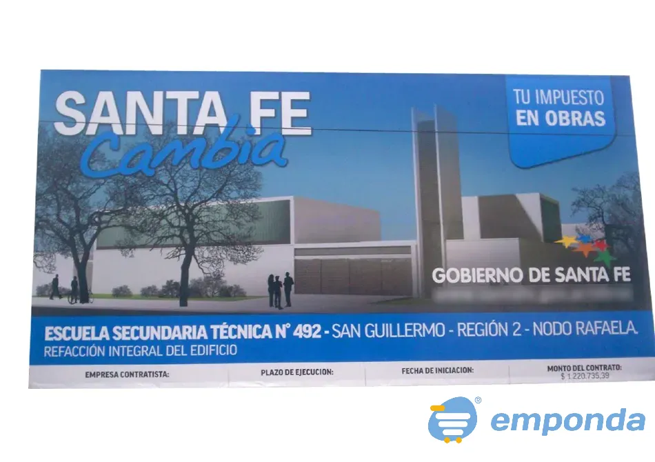 Carteles de obra, con vinilo a todo color, con envío a santa Lanús - imagen 3