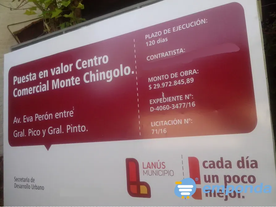 Carteles de obra, con vinilo a todo color, con envío a santa Lanús - imagen 1