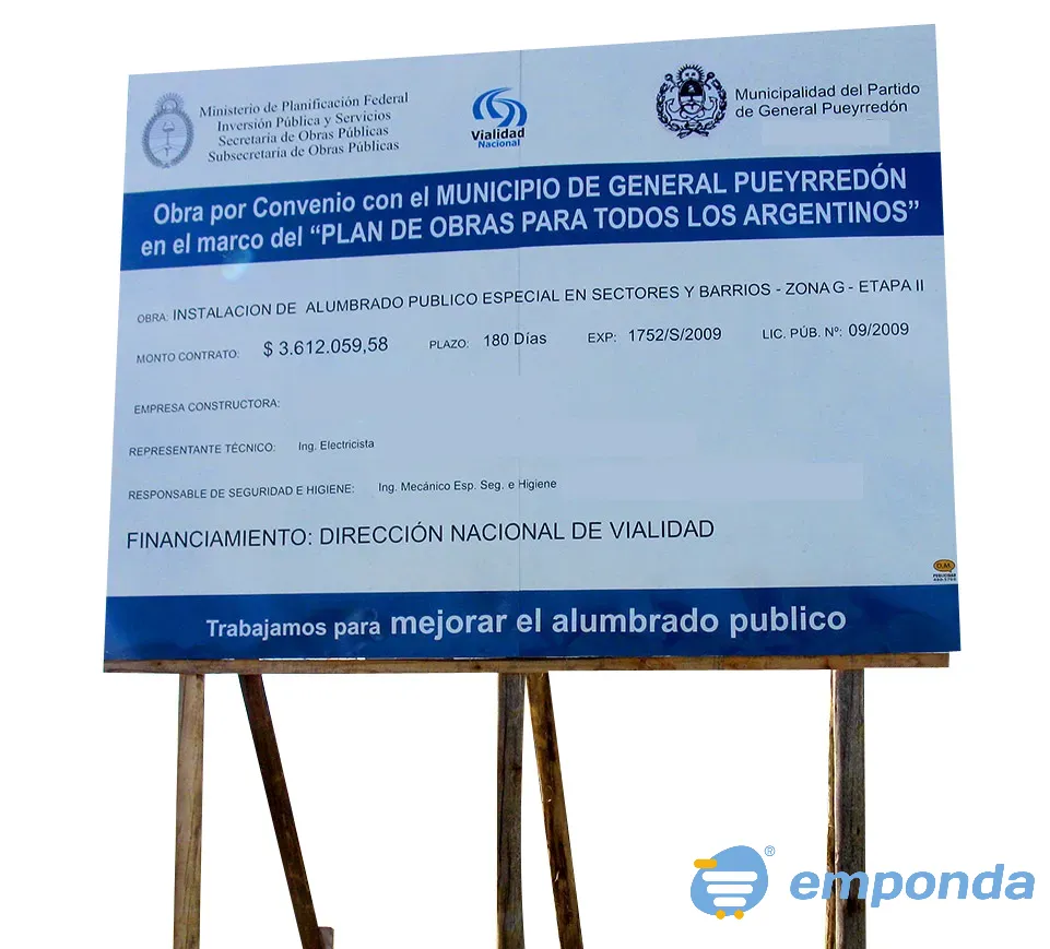 Desarrollo de carteles de obra en instalaciones de la muni d Lanús - imagen 3