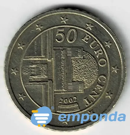Moneda de Austria 50 cent de euro 2002 XF +++++ Villa Crespo - imagen 1