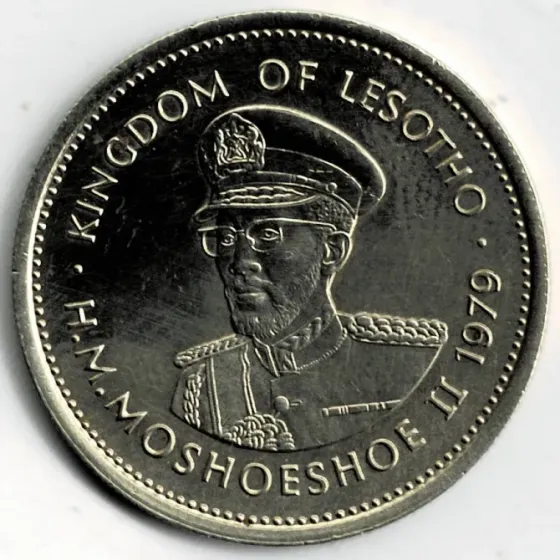 Moneda de Lesotho 5 lisente 1979 sin circular Villa Crespo