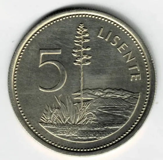 Moneda de Lesotho 5 lisente 1979 sin circular Villa Crespo