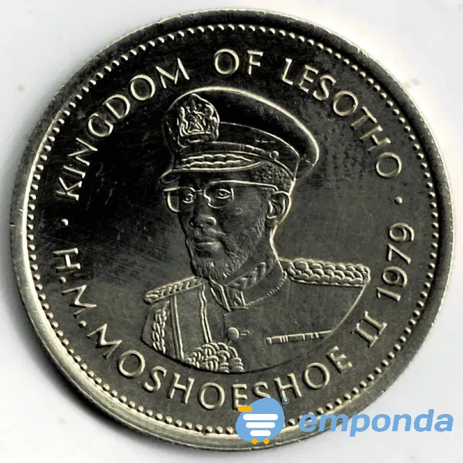Moneda de Lesotho 5 lisente 1979 sin circular Villa Crespo - imagen 2