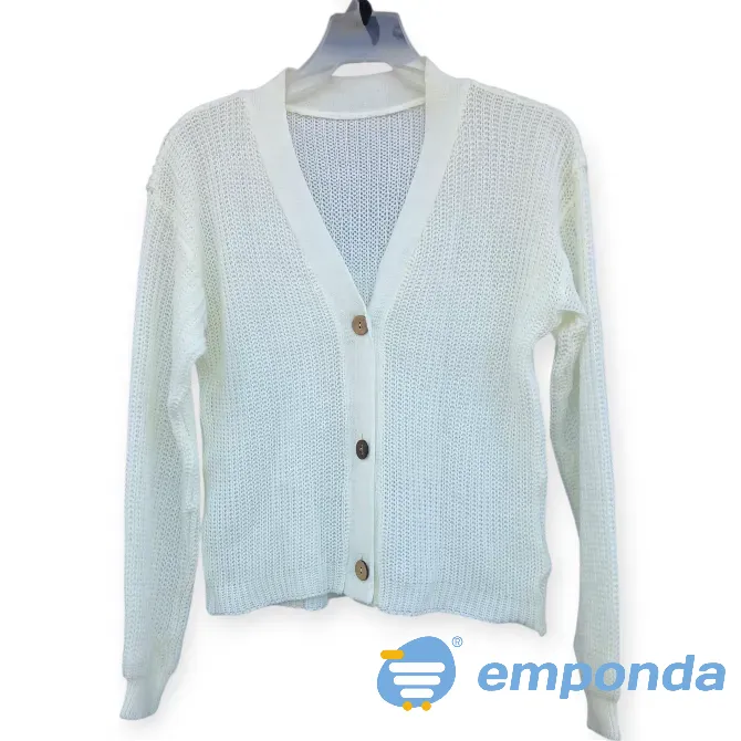 Saco cardigan corto acrilico escote v botones Berazategui - imagen 4