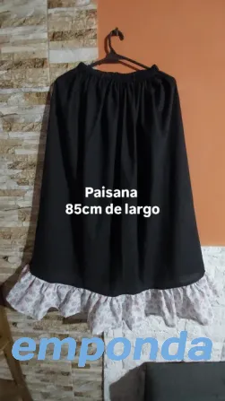Pollera paisana negro Santa Fe ciudad - imagen 1