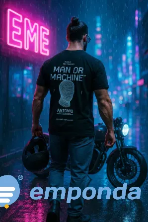 Remera oversize negro Esteban Echeverría - imagen 1