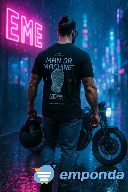 Remera oversize negro Esteban Echeverría - imagen 1