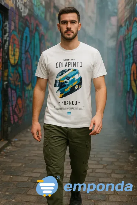 Remera oversize talle único unisex blanco Esteban Echeverría - imagen 1