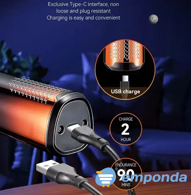 Afeitadora Rasuradora Portátil Shaver Magnética Recargable Floresta - imagen 6