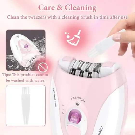 Depiladora Moderna Con Luz Led 2 Velocidades Facial Corporal Floresta