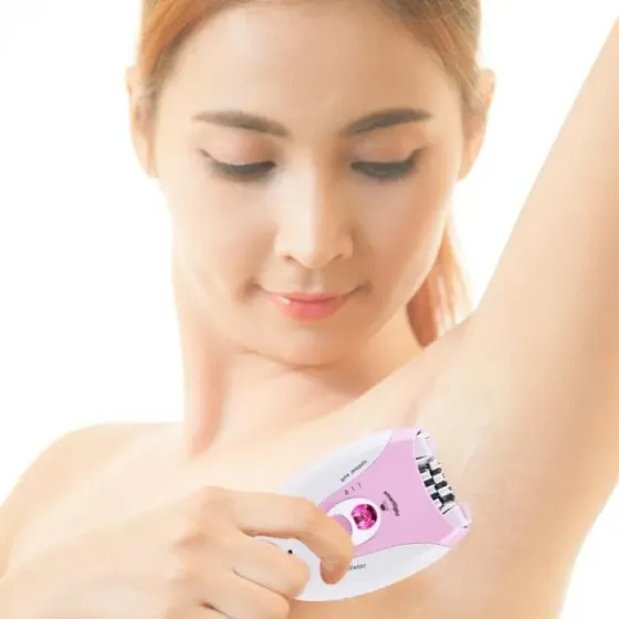 Depiladora Moderna Con Luz Led 2 Velocidades Facial Corporal Floresta