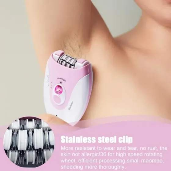 Depiladora Moderna Con Luz Led 2 Velocidades Facial Corporal Floresta