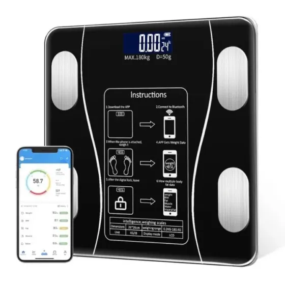 Balanza De Baño Personal Digital Bluetooth Floresta