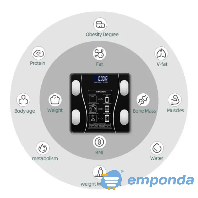Balanza De Baño Personal Digital Bluetooth Floresta - imagen 9