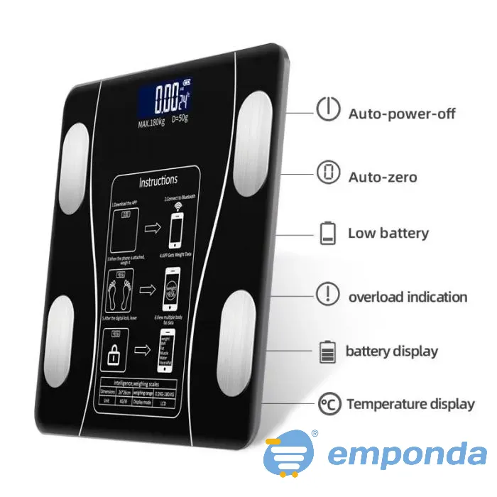 Balanza De Baño Personal Digital Bluetooth Floresta - imagen 4