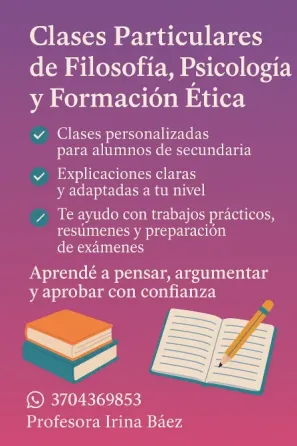 Profesora de filosofía Formosa ciudad
