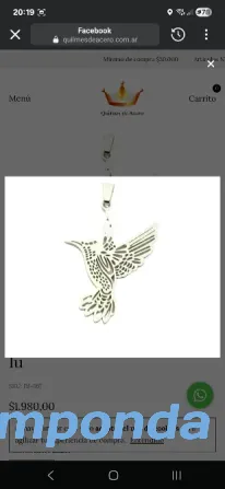 Collar colibri de acero quirúrgico La Matanza - imagen 1