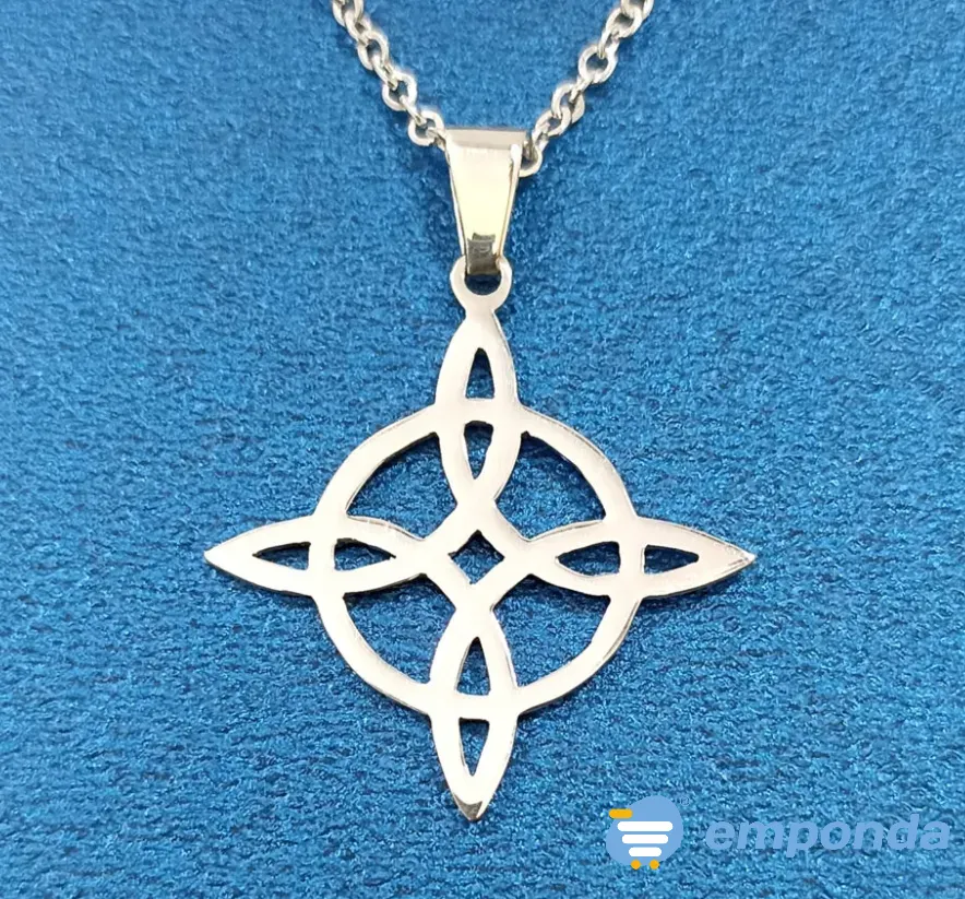 Collar nudo de bruja cadena mas dije acero quirúrgico La Matanza - imagen 1