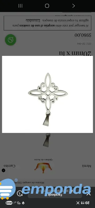 Collar nudo de bruja cadena mas dije acero quirúrgico La Matanza - imagen 2