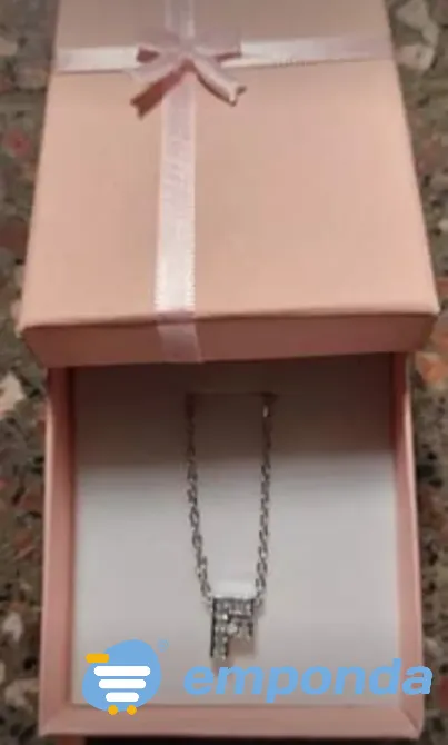 Collar inicial strass de acero quirúrgico La Matanza - imagen 2