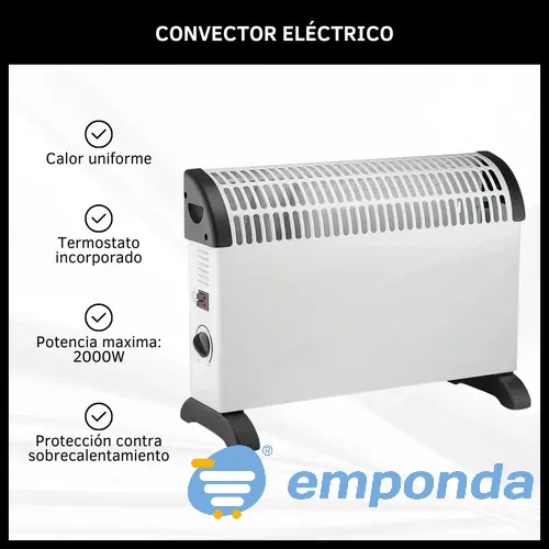 Calefactor Eléctrico Convector Con Term Floresta - imagen 3