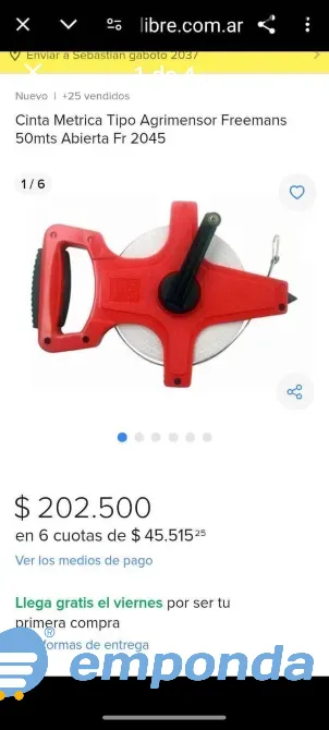 Cinta metrica Córdoba - imagen 4