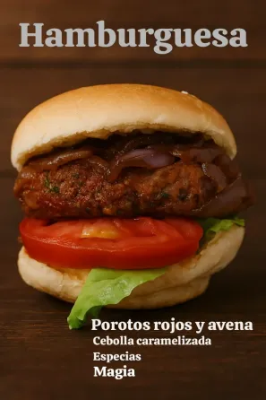 Hamburguesa porotos y avena Pilar