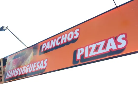 Cartel de lona con bastidor para sostener para panaderias de Lanús