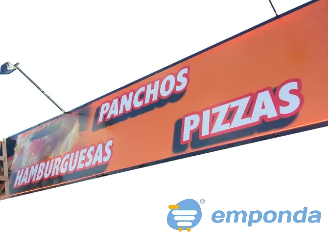 Cartel de lona con bastidor para sostener para panaderias de Lanús - imagen 3