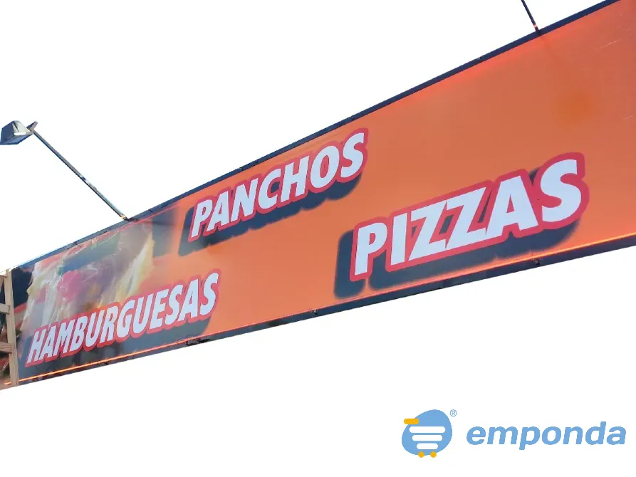 Cartel de lona con bastidor para sostener para panaderias de Lanús - imagen 3