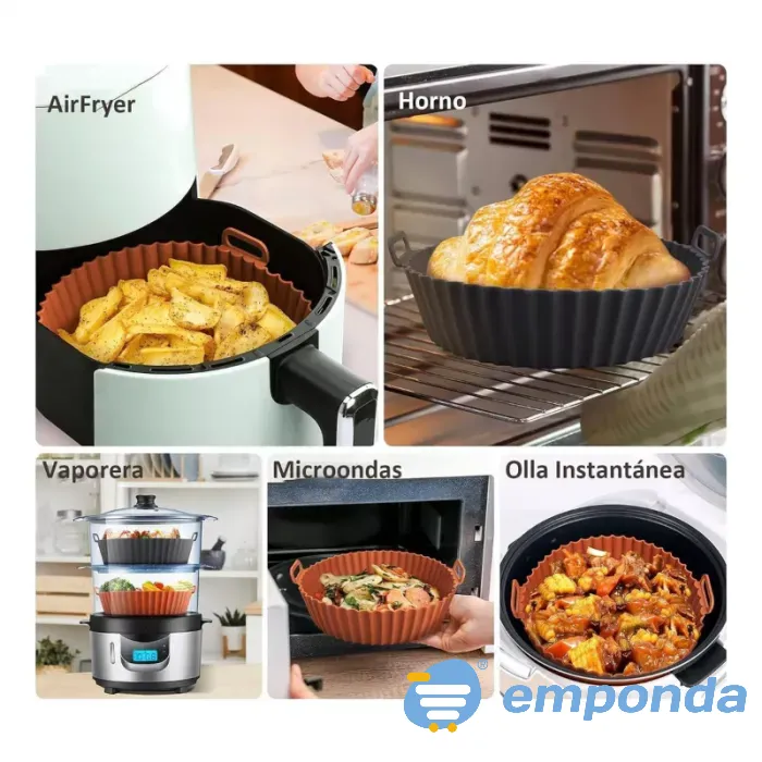 Molde Antiadherente de Silicona para Freidora de Aire Floresta - imagen 3
