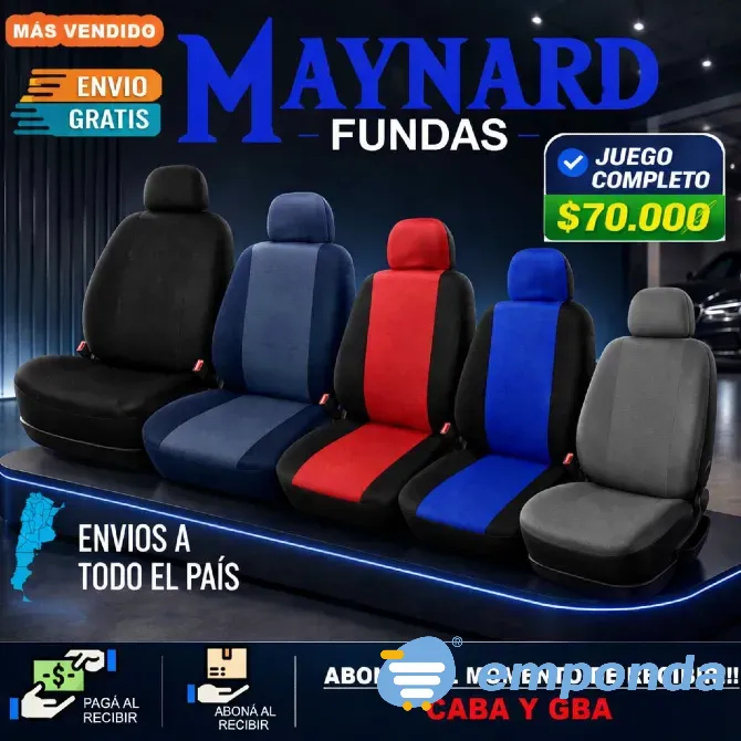 Fundas Cubre asiento de tela Villa General Mitre - imagen 3