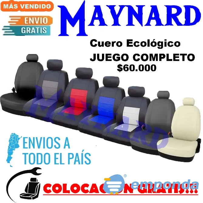 Fundas Cubre asiento de cuero ecologico Villa Crespo - imagen 2