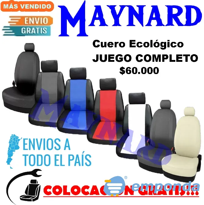 Fundas Cubre asiento de cuero ecologico Villa Crespo - imagen 1