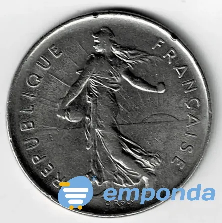 Moneda de francia 5 francos 1973 linda pieza Villa Crespo - imagen 1
