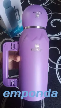 Termo 1.3 L + tapa matero 180 ml + bombilla Rosario - imagen 1