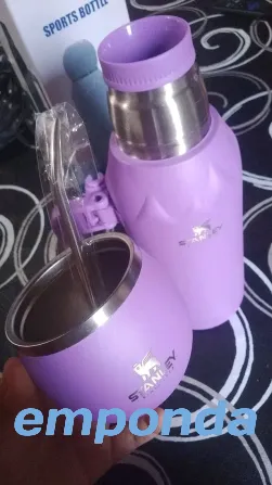 Termo 1.3 L + tapa matero 180 ml + bombilla Rosario - imagen 2