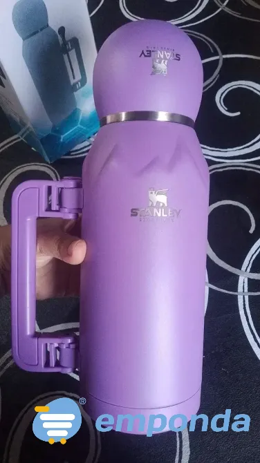 Termo 1.3 L + tapa matero 180 ml + bombilla Rosario - imagen 1