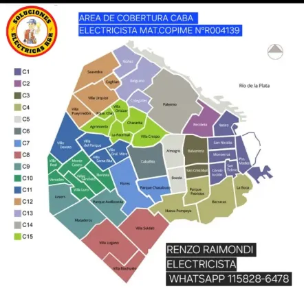 Electricista matriculado copime caba Balvanera