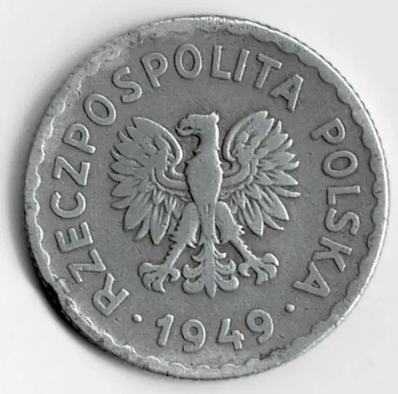 Moneda de polonia 1 zloty 1949 pocas unidades Villa Crespo