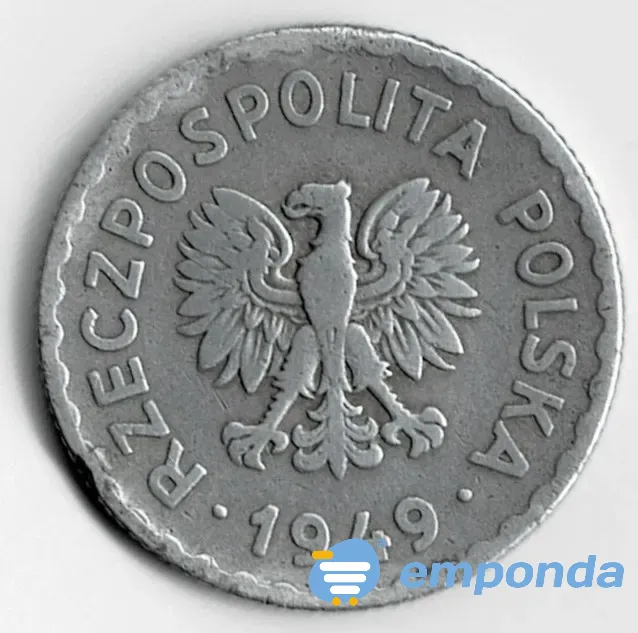 Moneda de polonia 1 zloty 1949 pocas unidades Villa Crespo - imagen 1