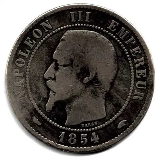 Moneda de francia 10 centimes 1854 (a) pocas unidades Villa Crespo
