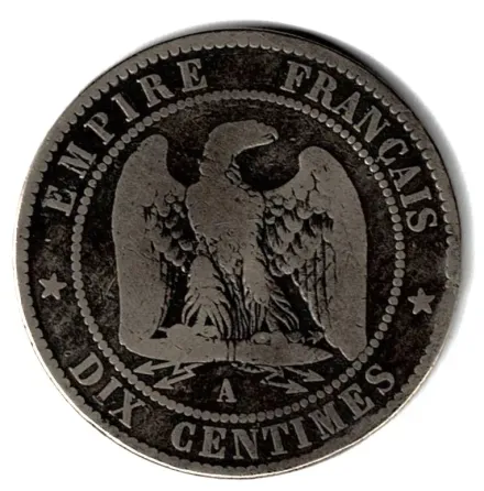Moneda de francia 10 centimes 1854 (a) pocas unidades Villa Crespo