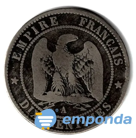 Moneda de francia 10 centimes 1854 (a) pocas unidades Villa Crespo - imagen 1