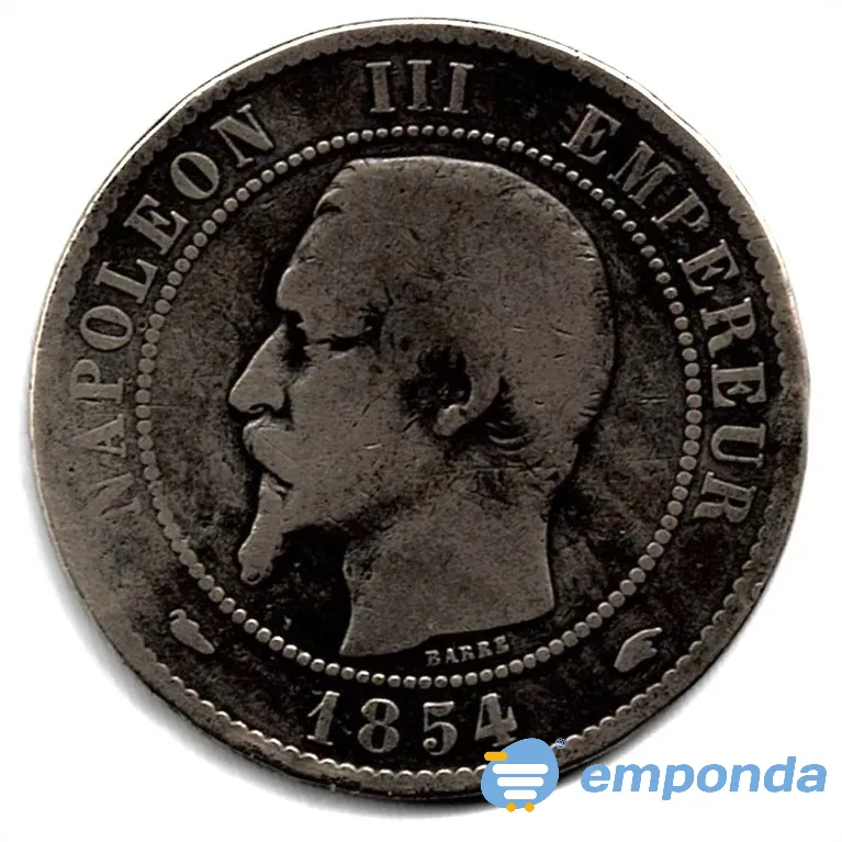 Moneda de francia 10 centimes 1854 (a) pocas unidades Villa Crespo - imagen 2