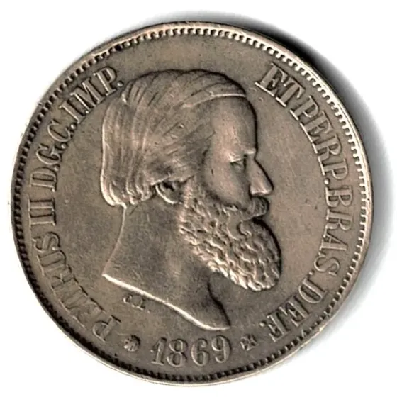 Moneda de BRASIL 20 reis 1869 pocas unidades Villa Crespo