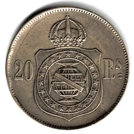 Moneda de BRASIL 20 reis 1869 pocas unidades Villa Crespo