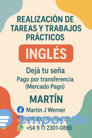 Tareas y Trabajos Prácticos en Inglés Villa Devoto - imagen 1