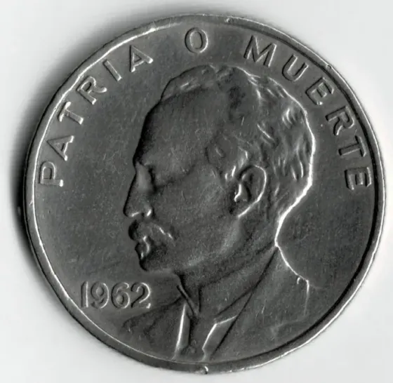 Moneda de cuba 20 centavos 1962 excelente pieza Villa Crespo