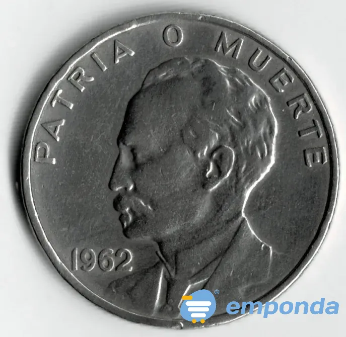 Moneda de cuba 20 centavos 1962 excelente pieza Villa Crespo - imagen 2